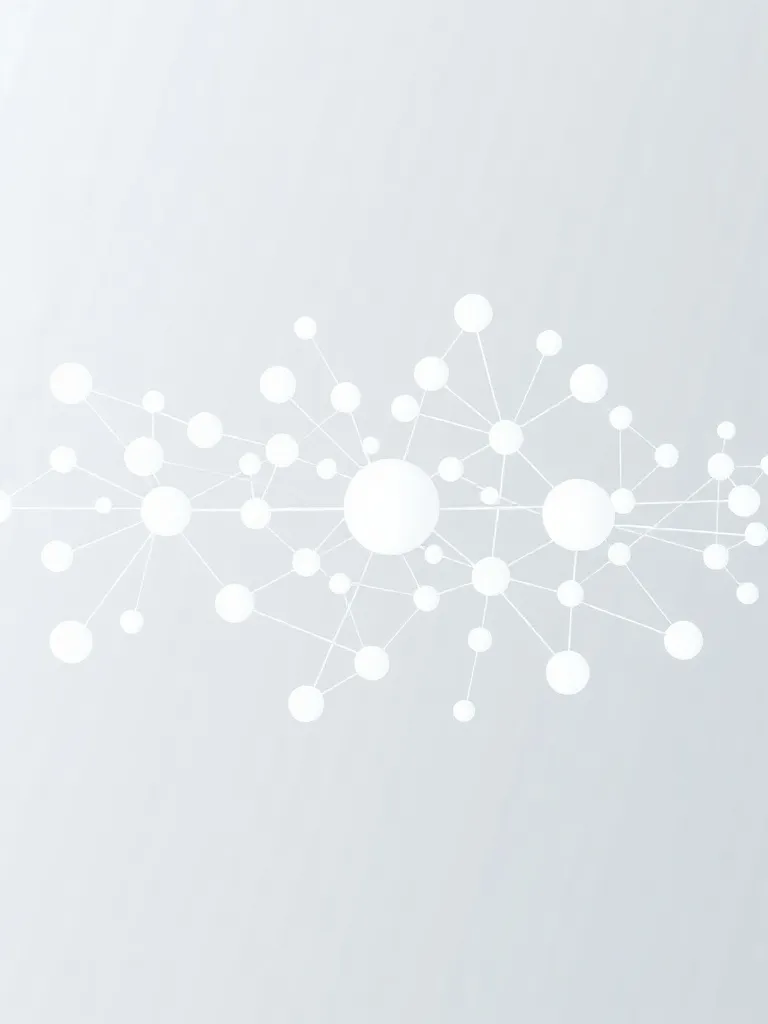 Abstract visualization of data nodes connecting in a network